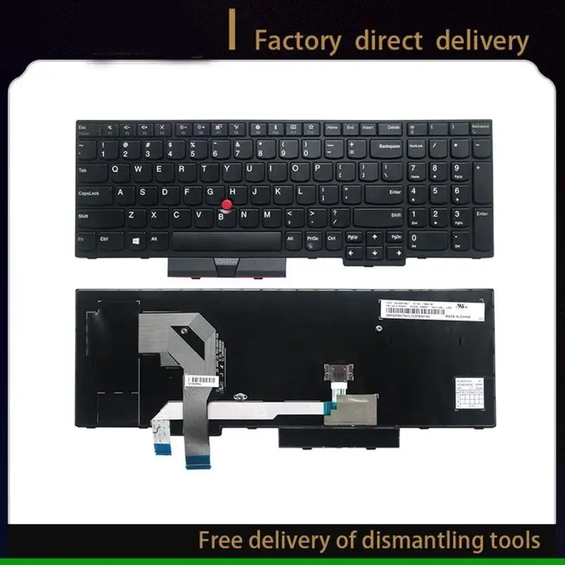 U55C English Laptop Keyboard for Thinkpad T570 T580 T570 No Frame US Layout