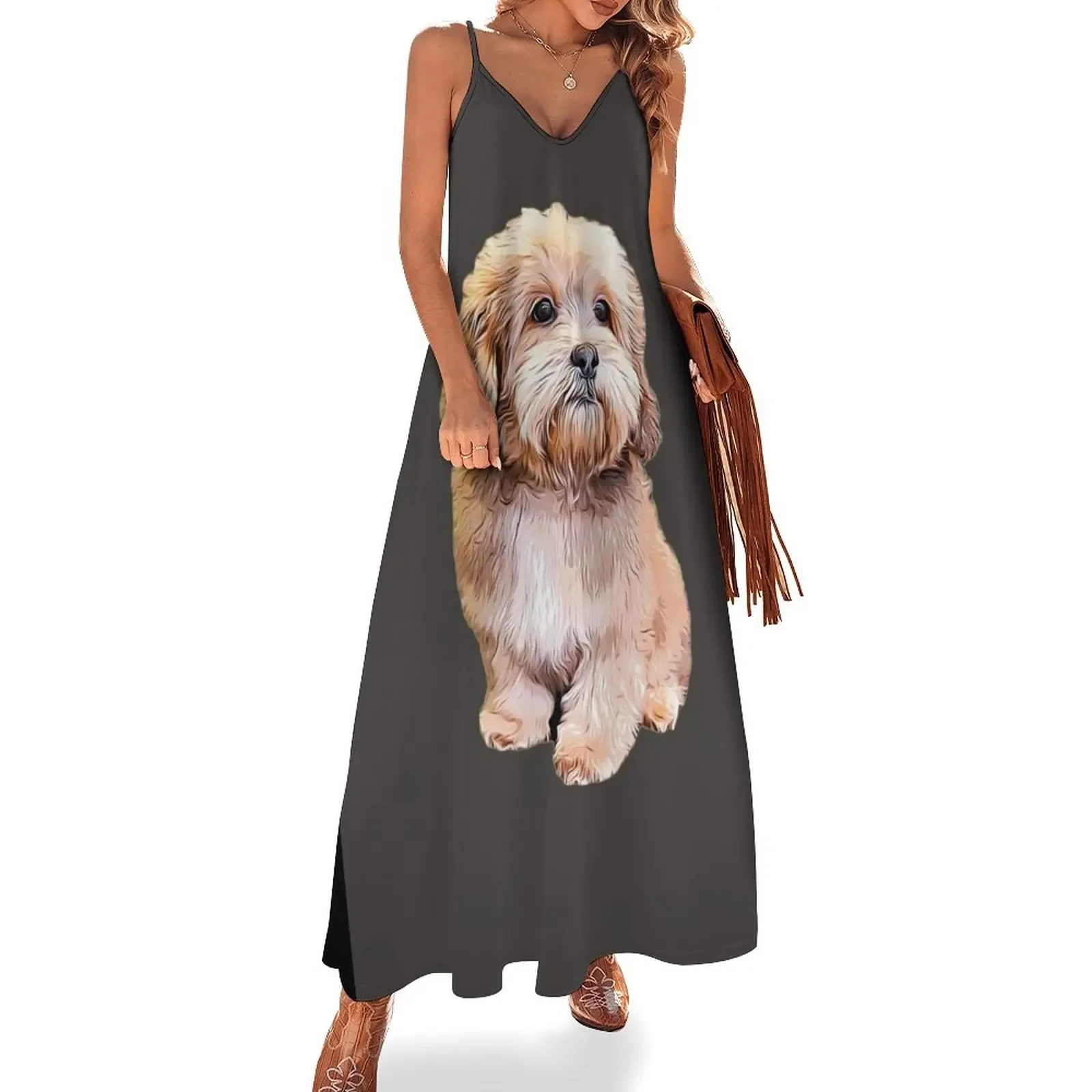 

Shihpoo Shipoo Doodle Poodle Cutie Pie! Sleeveless Dress clothes for women sensual sexy dress for women Dress