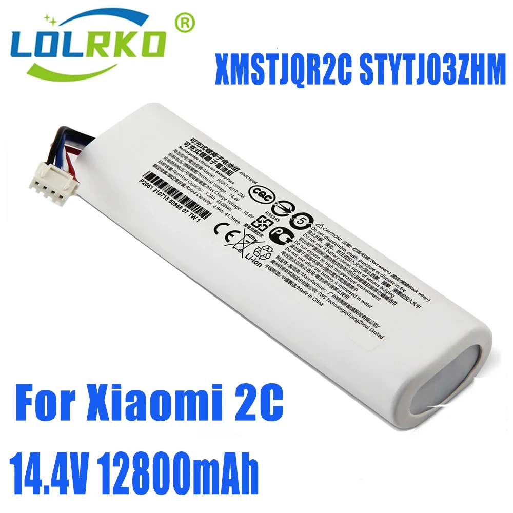 Batteria di ricambio agli ioni di litio da 14.4V 6800mAh per batteria Xiaomi Mi Robot Vacuum Mop 2 muslimaur 2C P2051-4S1P-ZM 14.8V 2C