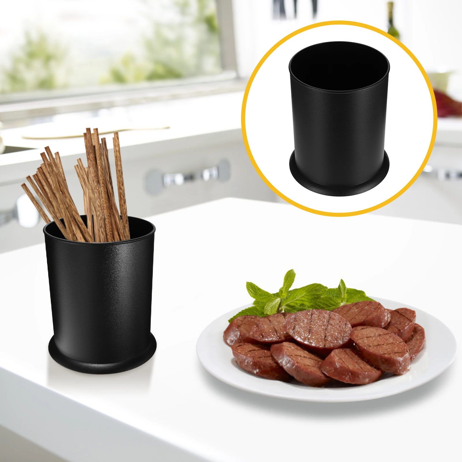 

Kitchen Chopsticks Organizer Storage Holder Drain Rack Ventilation Design Countertop Utensil Hollow Drainage Dish Drying Rack