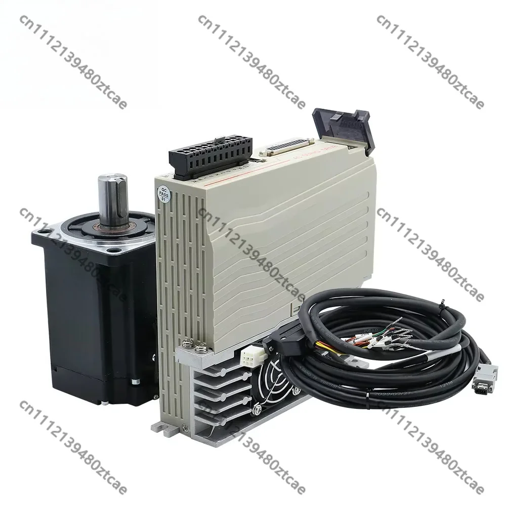60/80 Frame 220V AC Servo Motor Kit 400W-1KW Magnetic 17Bit Absolute Encoder Digital Servo Driver For CNC Router