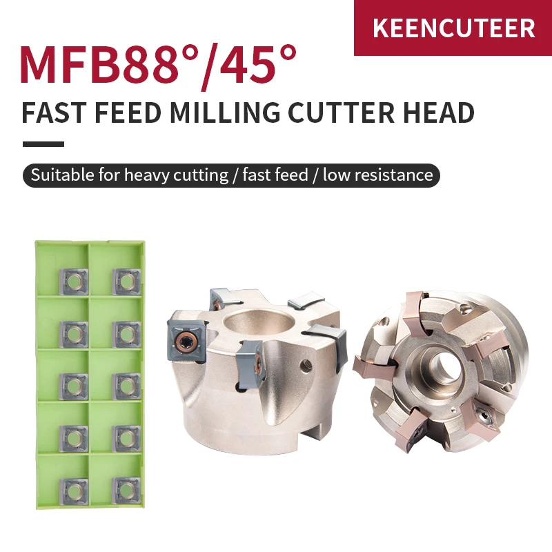 

MFB288/45R 50mm-100mm Milling Cutter Large Depth Of Cut, 45 Degrees Heavy Cutting Disc Heavy Cutting SNMU Milling Cutter