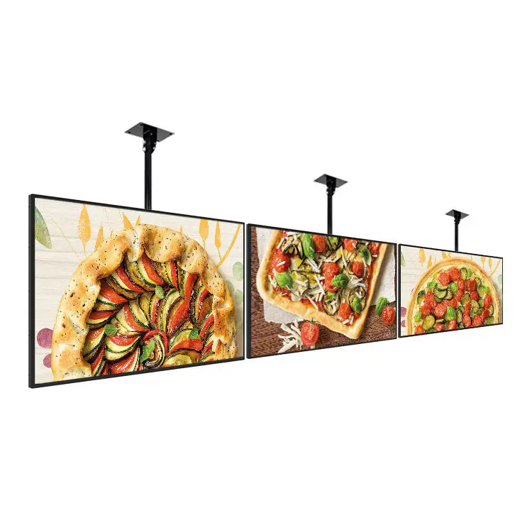 

55 Inch Big Size Wall Mounted Hanging Hd Lcd Digital Signage Advertising Display Screen For Shopping Mall Intelligent Smart Menu