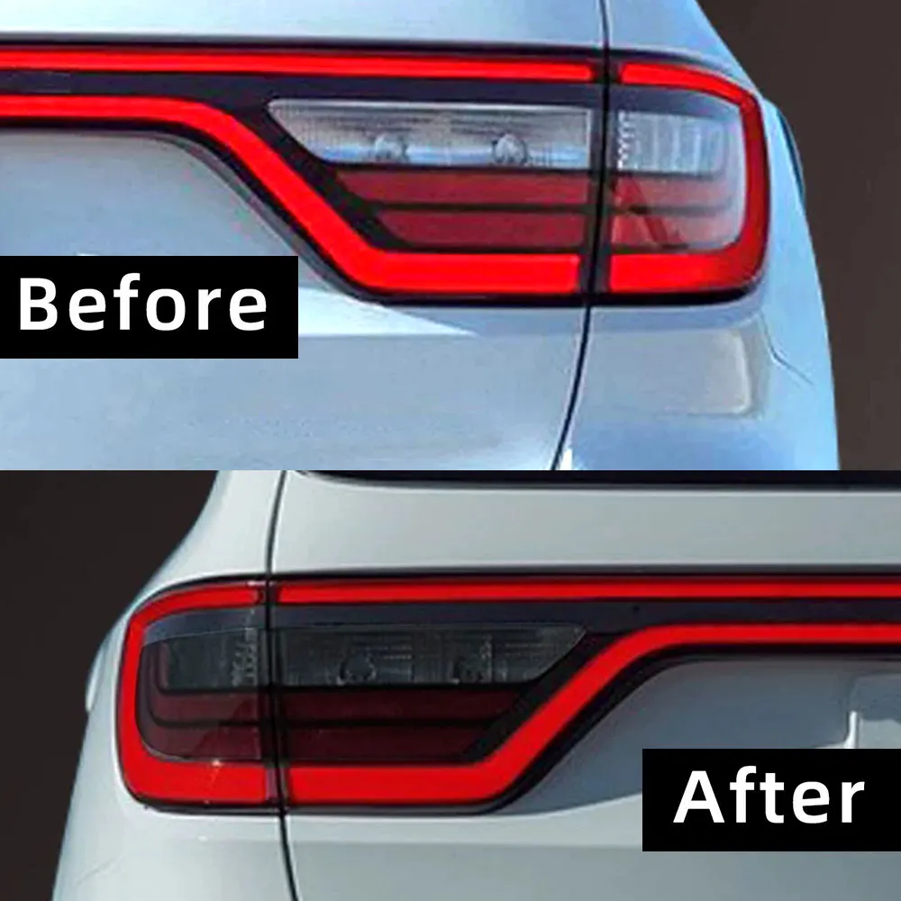 Car Light Stickers Overlays Headlight Eyelid Vinyl Tint Film Tail Light Decal for Dodge Durango 2014-2021 Exterior Accessories