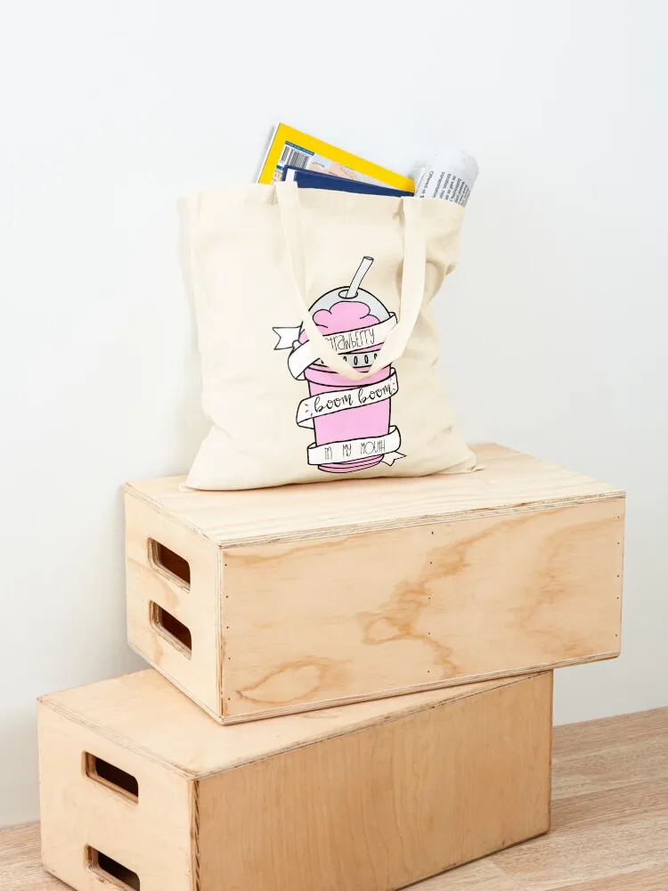 Strawberry Boom Boom in My Mouth Tote Bag tote bags cloth bags Shopper Shopping bags reusable grocery