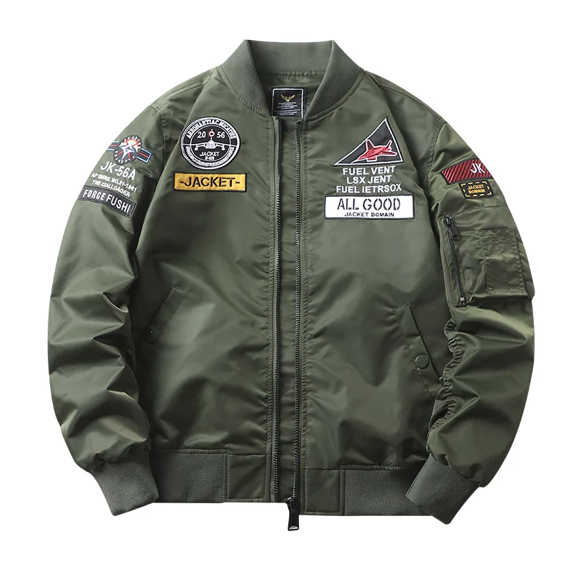 

Letter Print Bomber Jackets and Coats Men Hip Hop Baseball Streetwear Military Jacket Men's Brand Slim Outerwear Casual