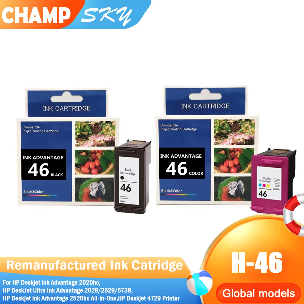 SKY Print Head-cartucho de tinta Advantage 46 para impresora HP46 , SKY New, HP Deskjet 2520hc 2020hc 2029 2529 4729