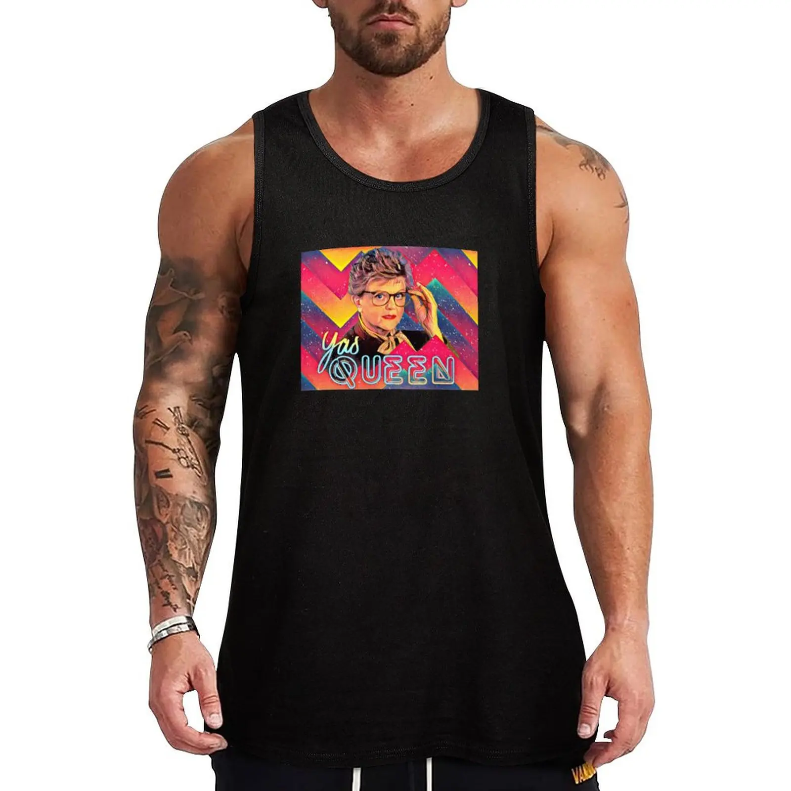 

Yas to the Queen Jessica Fletcher Tank Top sleeveless vest men mens gym clothes gym accessories man