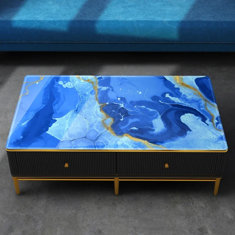 High-Value Marble Pattern PVC Tablecloth Dining Table Mat Coffee Table Waterproof Oil-Proof Wash-Free Wear-Resistant