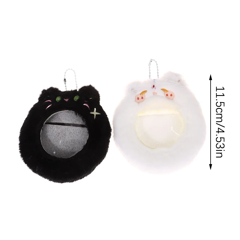 Simpatico gatto portafoto ciondolo gattino artiglio peluche distintivo Display portachiavi distintivo trasparente Ita Bag Goods Display