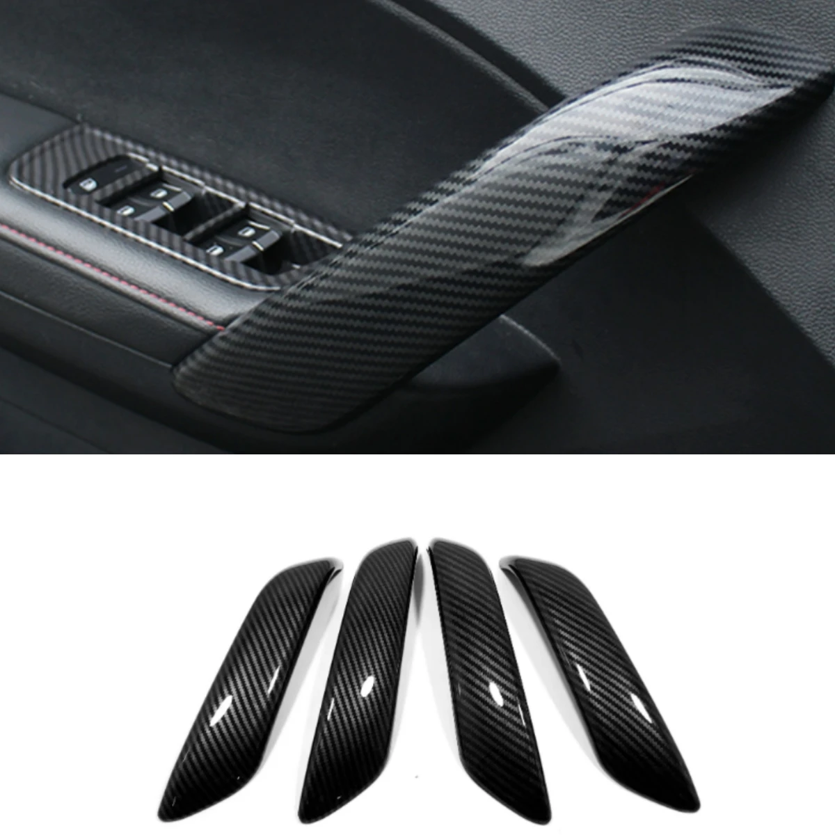 Inner Door Handle Decoration Trim Armrest Window Switch Control Protection For MG 6 2020-2021 MG6 Interior Accessories