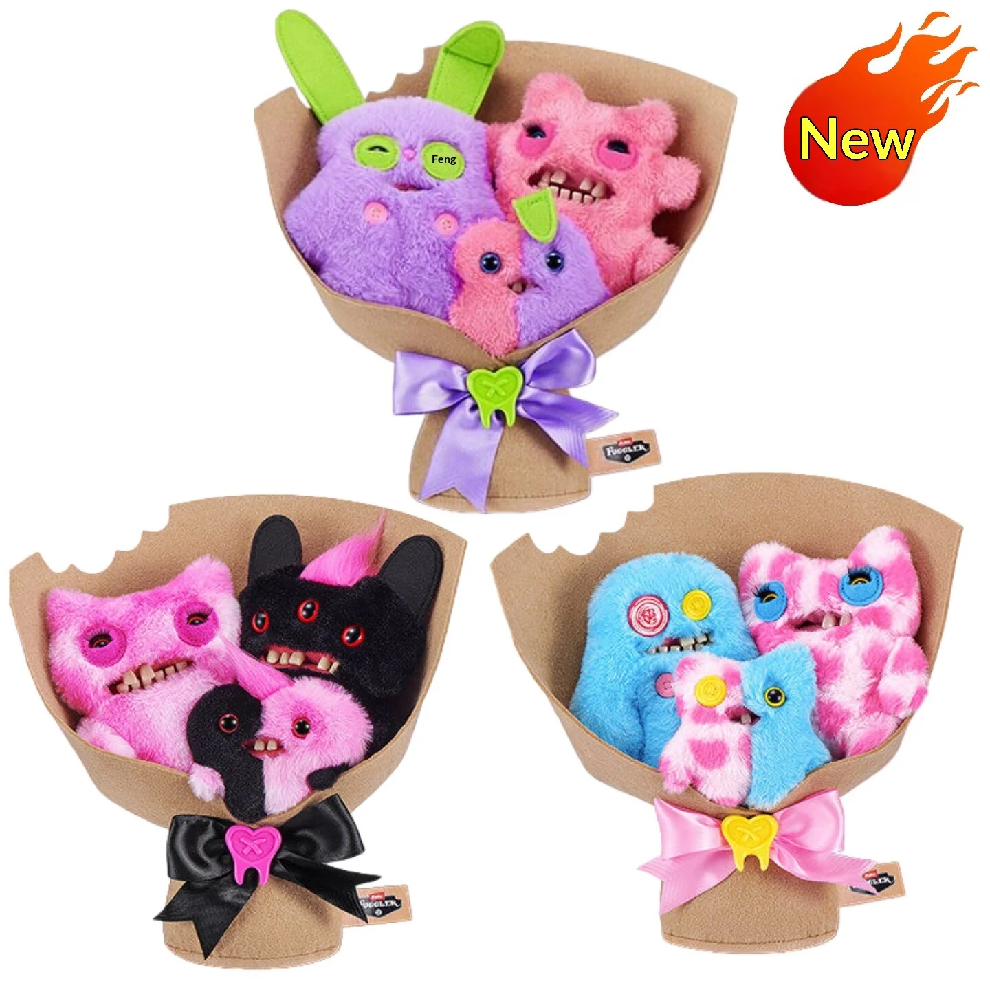 fuggler-official-bouquet-series-funny-ugly-monster-plush-toy-set-creative-weird-stuffed-doll-collectible-desktop-decor-for