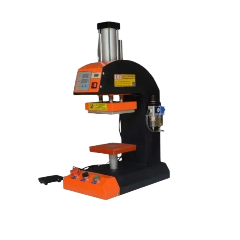 Small Pneumatic Heat Press Machine for T Shirt Jeans Label Badge Transfer