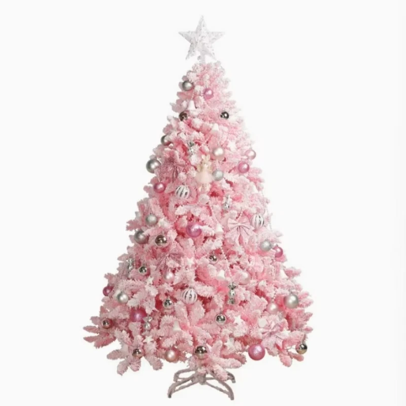 Snow pink Christmas tree Christmas table decoration ornament
