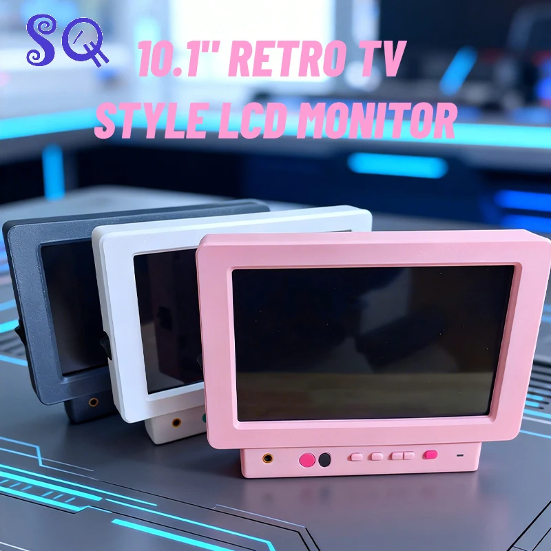 

10.1 Inch Retro CRT Style LCD Monitor for PS1 PS2 PS3 HDMI Version Vintage Gaming Display 3.5mm Jack Dual Speaker Type-C Powered