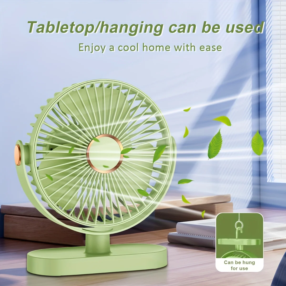 Xiaomi Fan Desktop 10000mAh Mute Five-speed Adjustable Portable Fan Rechargeable with Night Light Home High Duration Standby