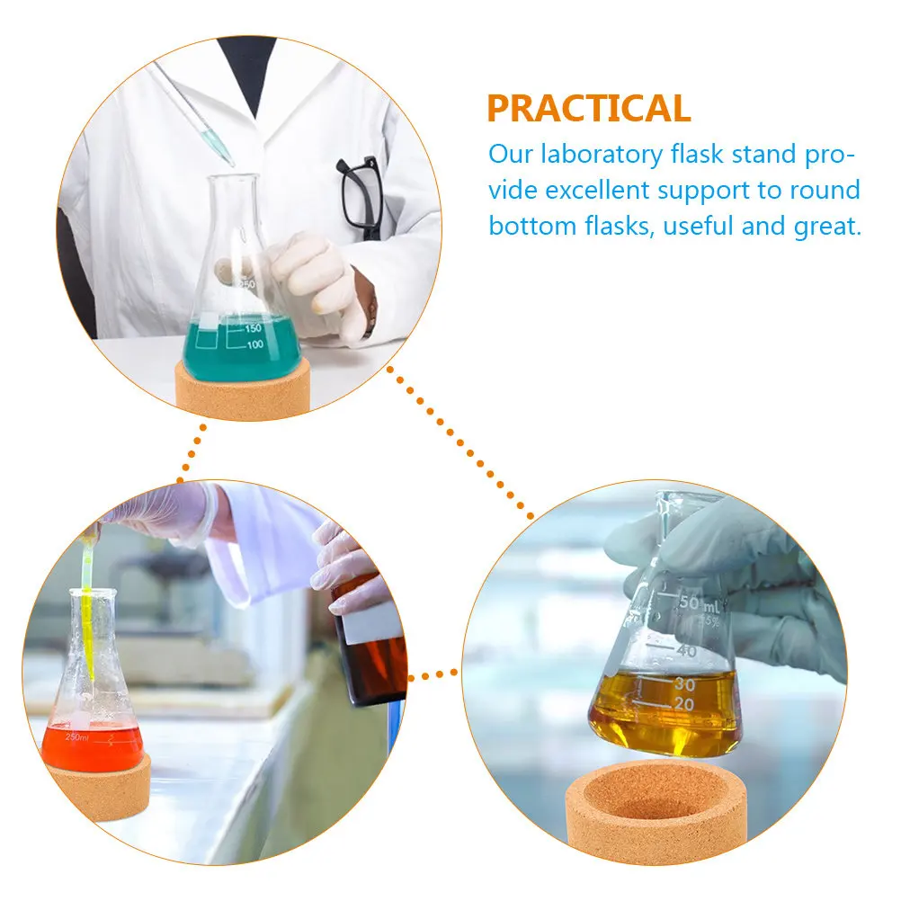 Cork Flask Stand Round Bottom Flask Holder Laboratory Mat Strong Tough Acid Alkali Resistant Durable Support Holder view 6