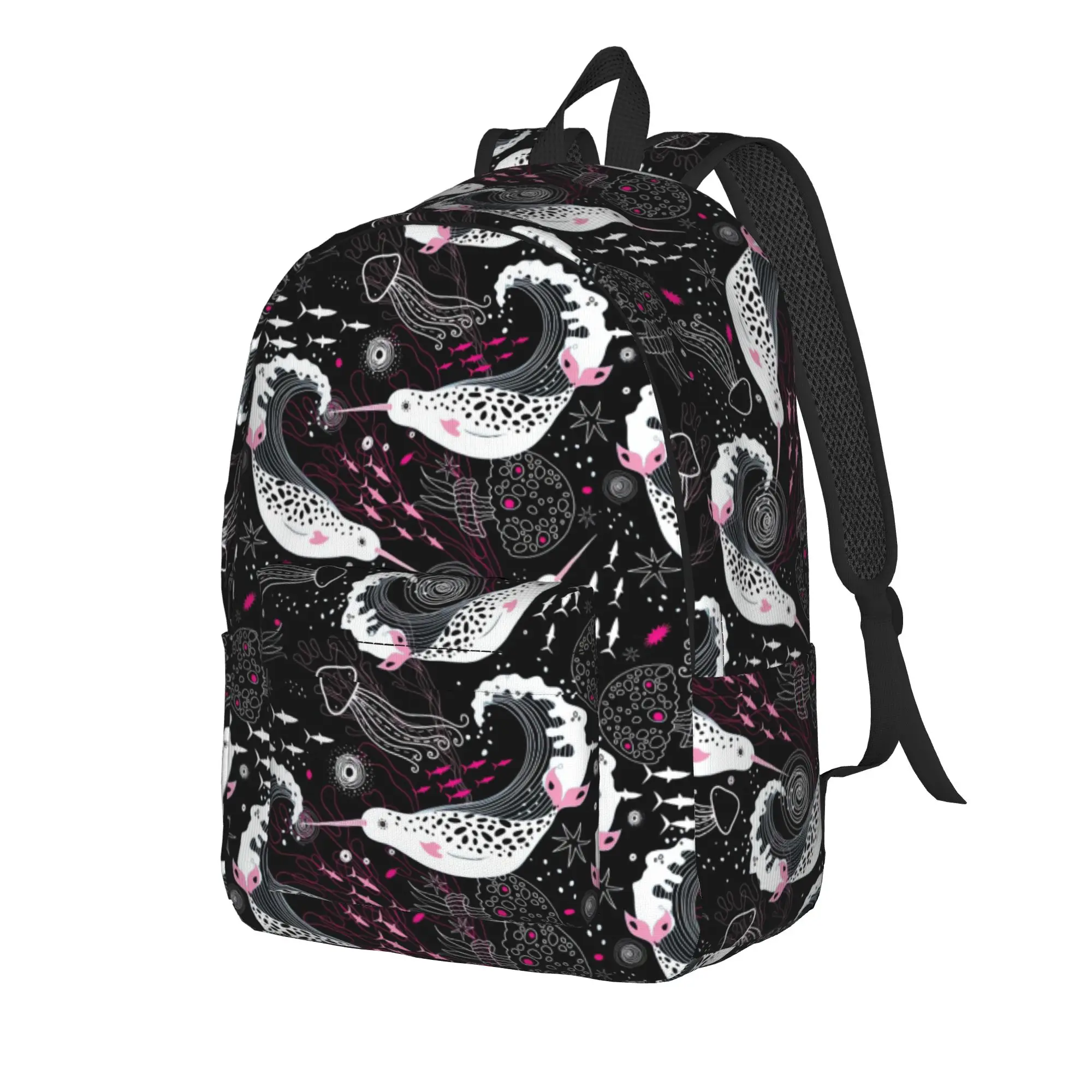 Narwhal Ocean Backpack  University Backpacks Boy Kawaii School Bags Design Breathable Rucksack