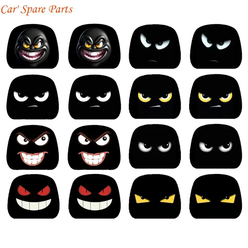 

Y4UA Funny Halloween Car Accessory Headrest Covers Soft Materials Holiday Gift 1 Pair