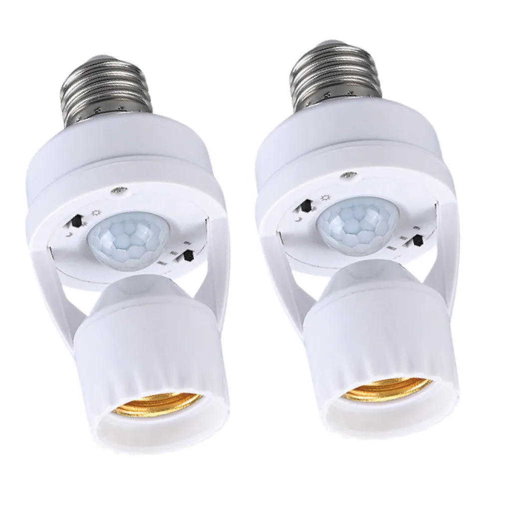 Smart Motion Sensor Gloeilamp Houder E27 PIR Inductie Sensor Adapter Lampvoet Converter Automatische LED Schakelaar AC 110V 220V