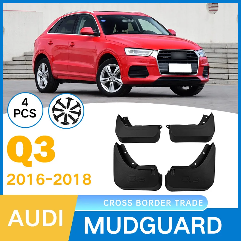 

For Audi Q3 206-2018 car tires, mudguards, mudguards, anti-skid leather,Front Rear Flares Splash Guards Cover Car Accessorie