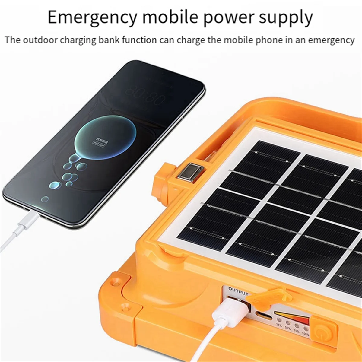 

A40T LED Solar FloodLight 3000W Rechargeable Emergency Camping Light Outdoor Waterproof Portable Searchlight Spotlight 3000W