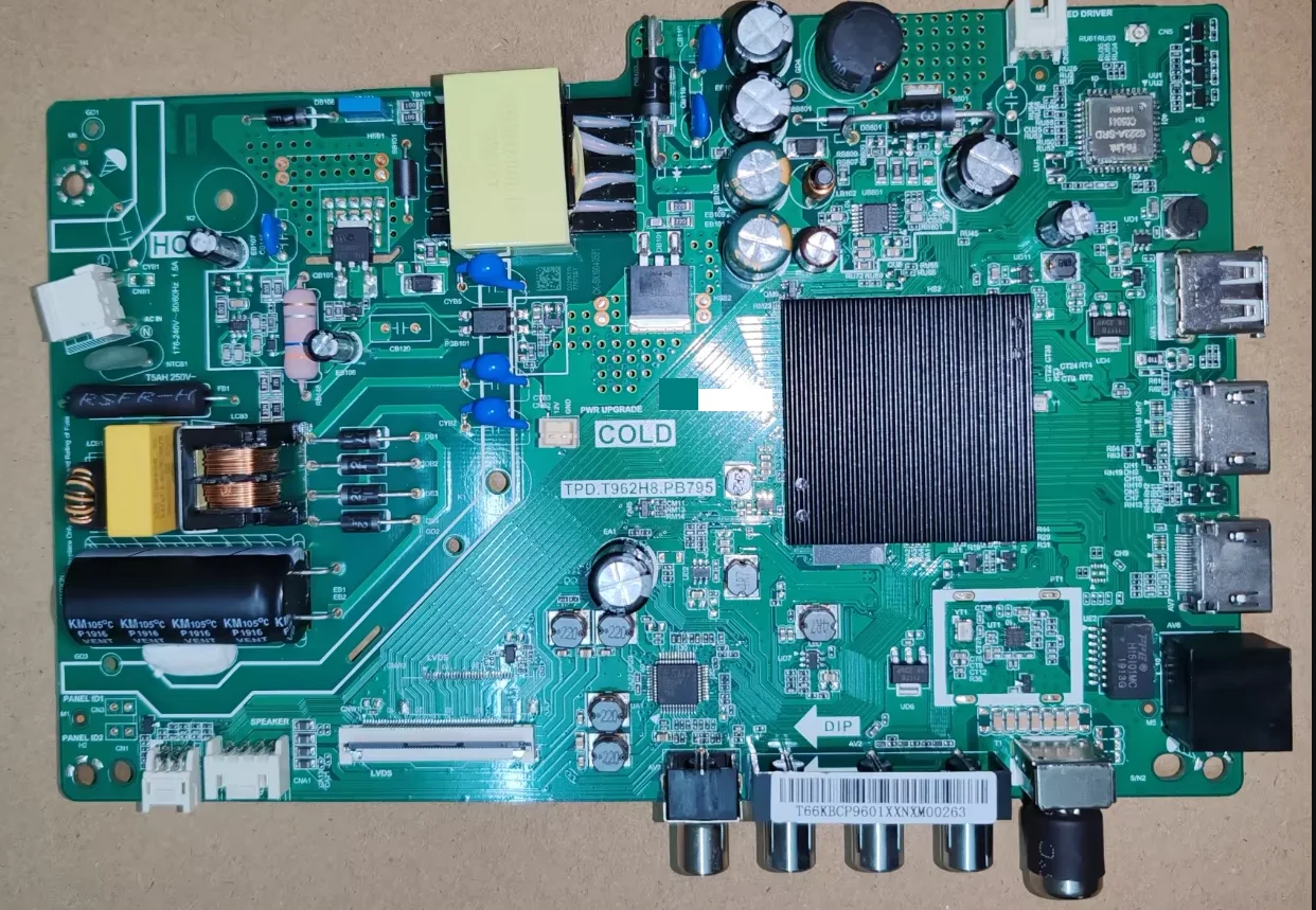

Материнская плата TPD.T962H8.PB795 для светодиодного телевизора, хорошо протестирована, физическое фото для 40 дюймов, 52 Вт, 58–76 В, 300 мА