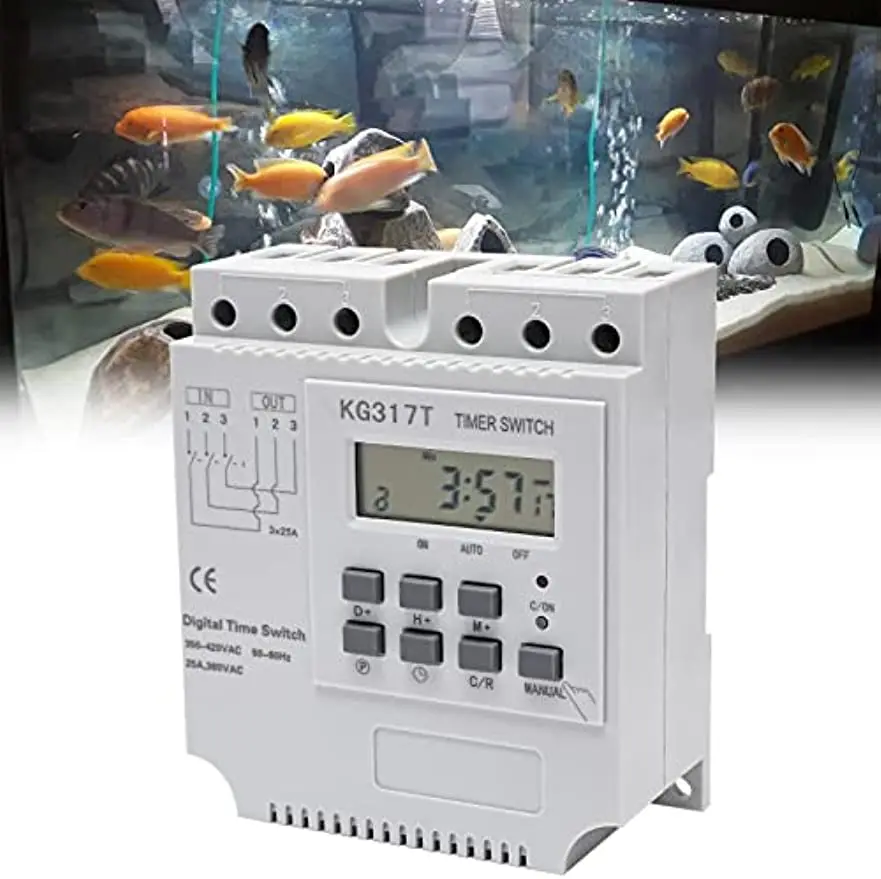 مؤقت رقمي قابل للبرمجة ، مفتاح زمني ثلاثي الطور ، KG317T ، V ، 50-60HZ ، 25A