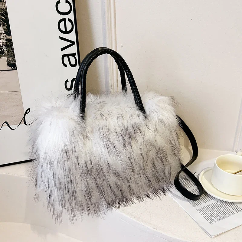 

Plush Velvet Bag for Women 2024 Autumn and Winter New Versatile Crossbody Bag Cute and High-end Handheld Tote Bag Пакет Тотта