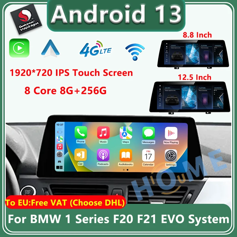 

or BMW 1 2 Series F20 F22 EVO ID8 Qualcomm Android 13 Car Multimedia Video Players FGPS Navigation Carplay Auto Stereo Radio 4G