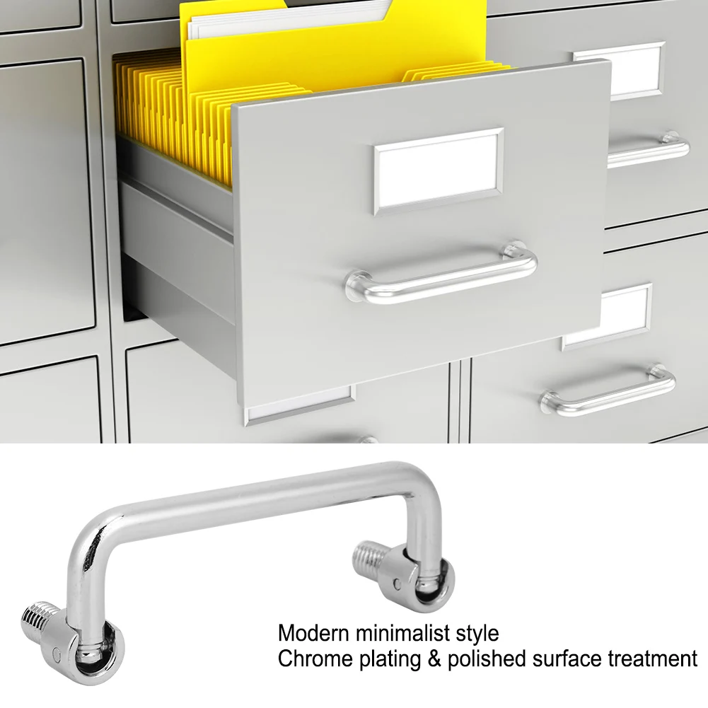 100mm porta puxa armário alça peças de ferragem metal ferro + 304 aço inoxidável prata