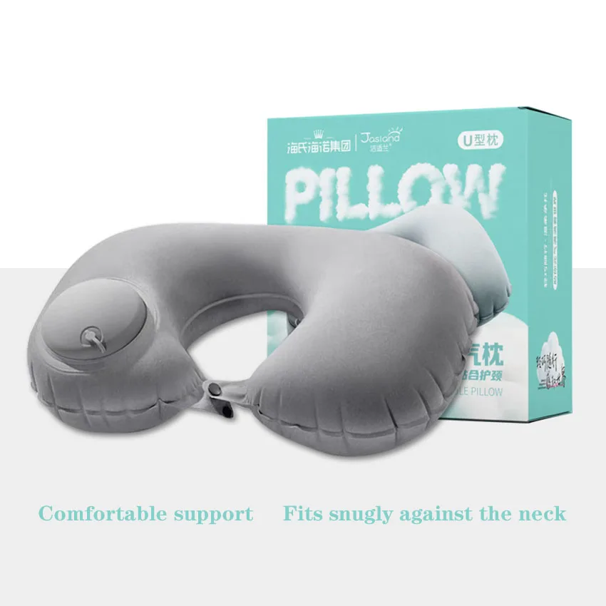 Inflatable Ushaped Pillow Portable Neck Pillow for Travel Car Airplane Neck Protector Travel Artifact Neck Pillow Cervical Spine