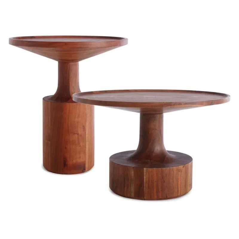 

Walnut pier solid wood stool homestay designer log edge several hotel living room special shape