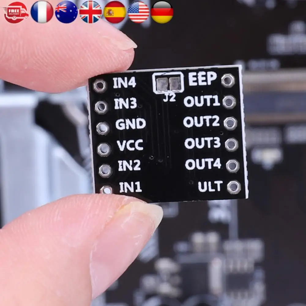 2 шт. 6-контактный драйвер двигателя-редуктора постоянного тока, хорошая плата контроллера рассеивания тепла, детали 3D-принтера, 1,5 А, один H-мост, компоненты «сделай сам»