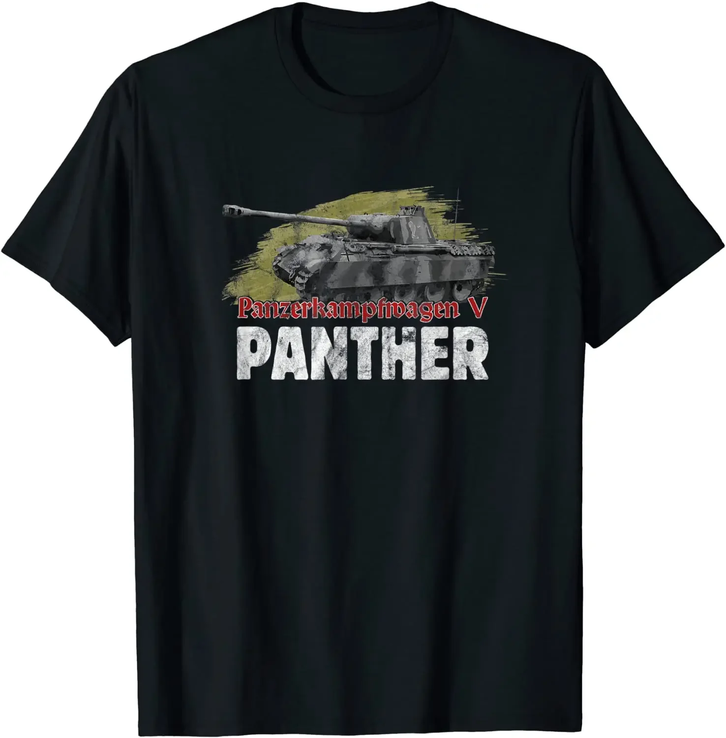 

Panzer Panther Tank Military Vehicle Men T-Shirt Short Sleeve Casual Cotton O-Neck Summer TShirt