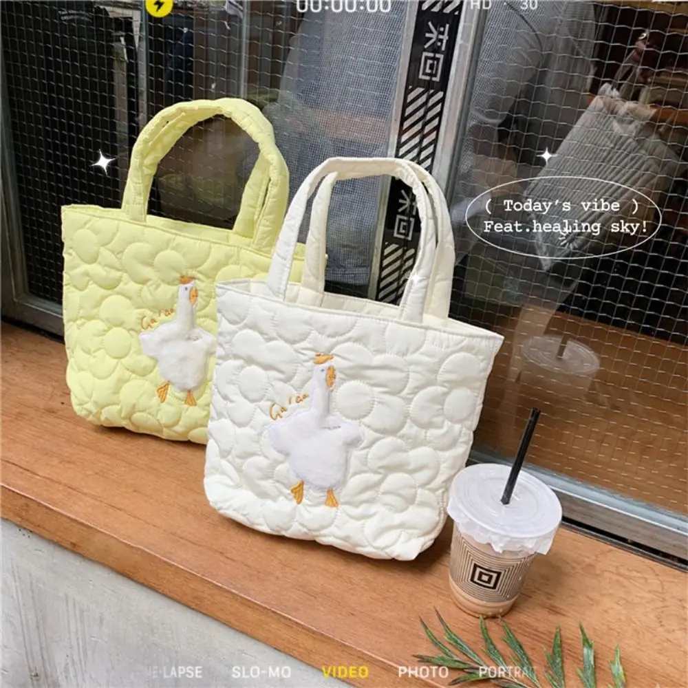 

Cute Duck Handbag Cartoon Canvas Storage Bag Large Capacity Casual Tote Bag
