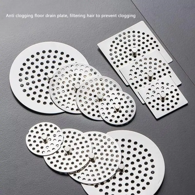 New 304 Stainless Steel Floor Drain Cover Anti Clog Rust Proof Perfect For Bathroom Kitchen Laundry Room Use
