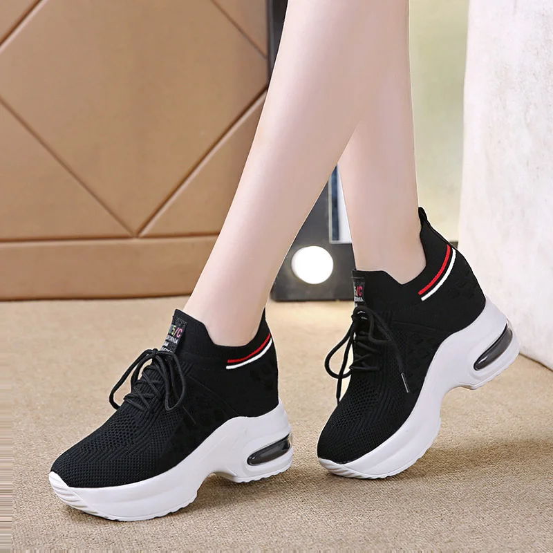 

Shoes Womens Sneakers Women's Designer Shoes Tennis Female Woman Fashion Trainers Heels Summer Autumn PU Fabric Retro Lace-Up