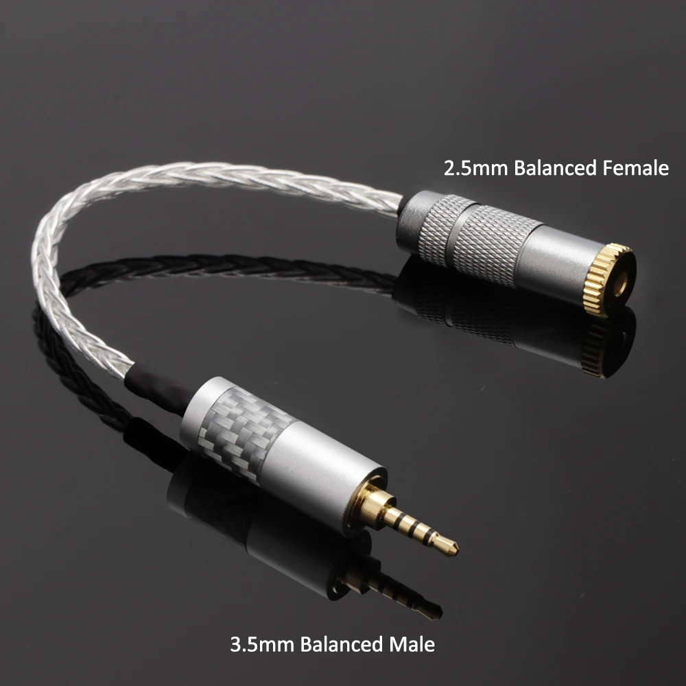HiFi 6,5mm 4,4mm 3,5mm 2,5mm Adapterkabel für Gitarre Kopfhörerverstärker zu Lautsprecher Audio-Adapterkabel 7N OCC Versilbertes Kabel – Detail 2
