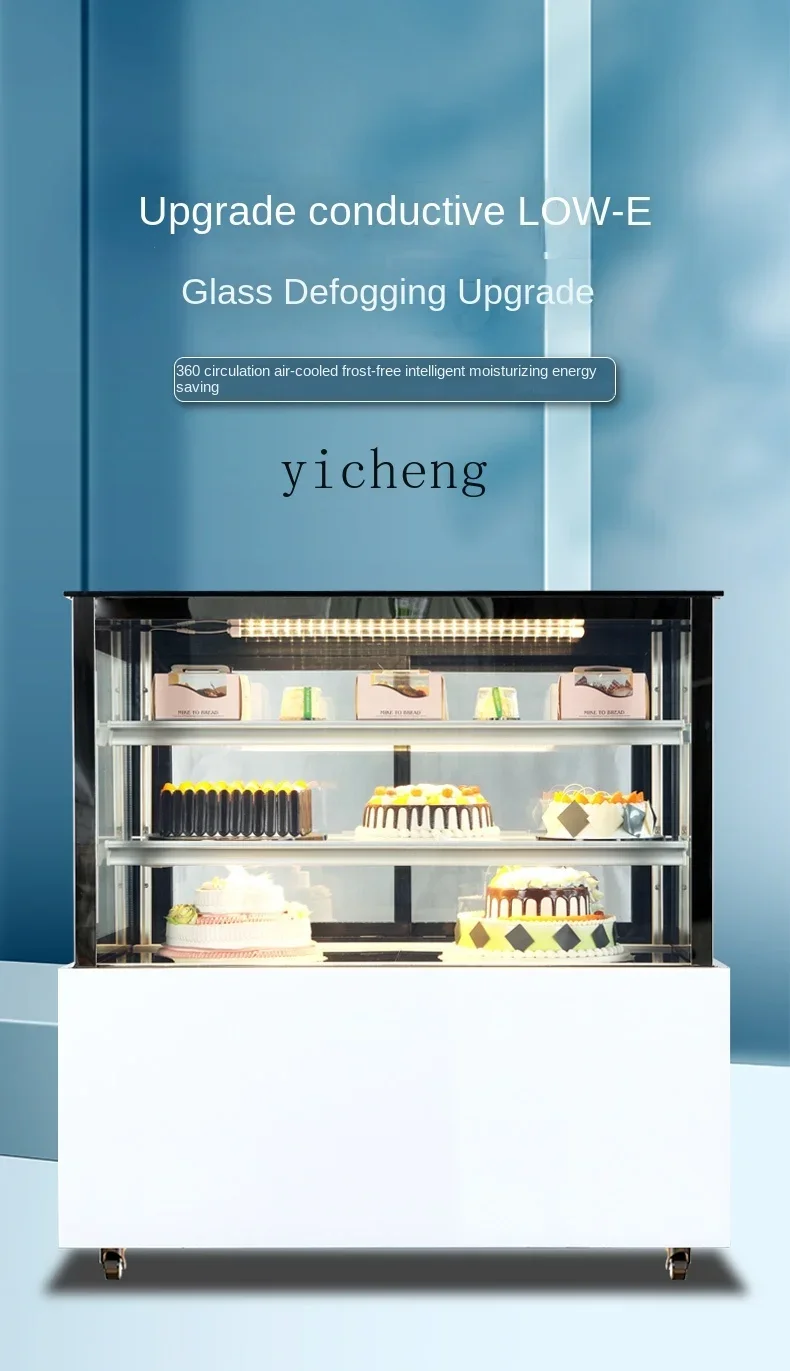 Cake Counter Refrigerated Display Cabinet Commercial Fruit Cooked Dessert Mousse Fresh Cabinet