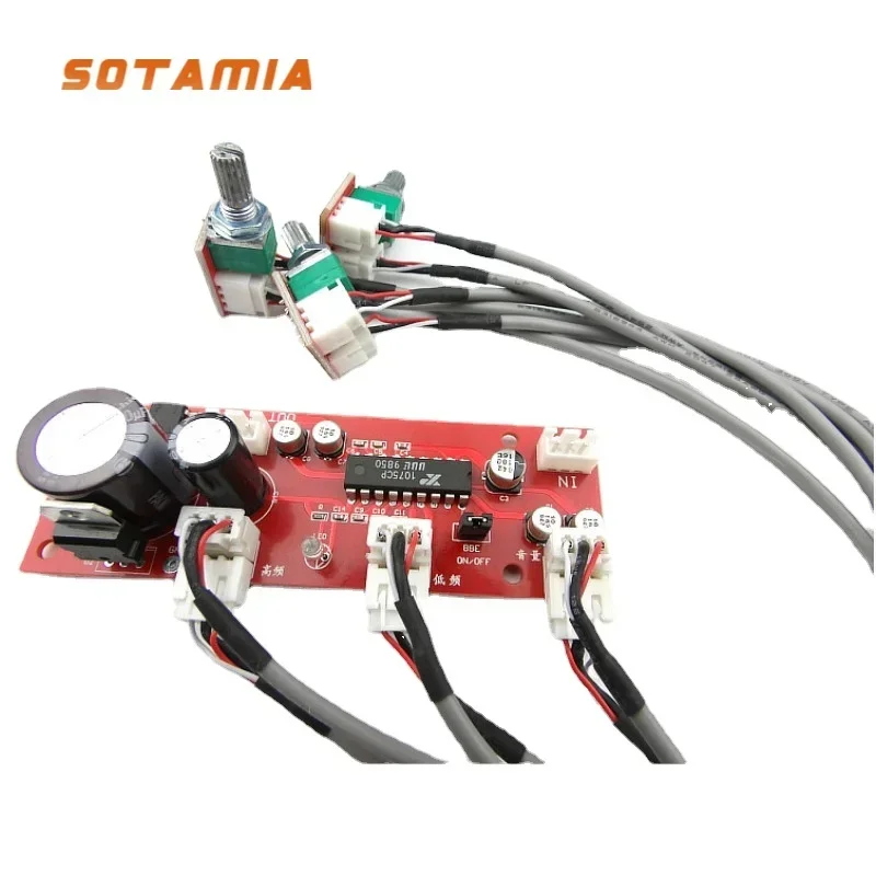 SOTAMIA XR1075 Tone Preamplifier Board BBE Amplifier Preamp Potentiometer Separation Pre-amp Volume Conrtol Treble Bass Adjustme