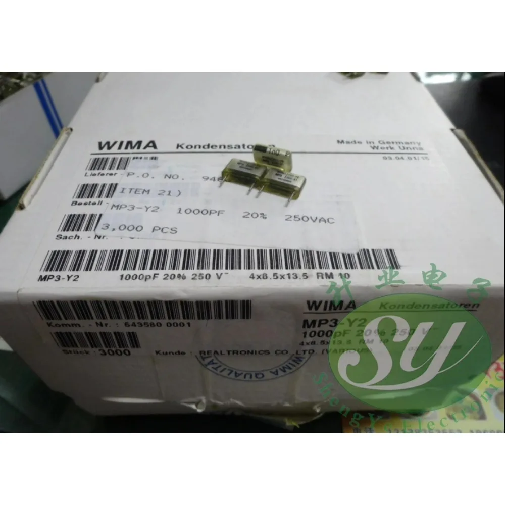 

5PCS MP3 0.001uF/250VAC 1.0nF 1000pf 1nf 102 Brand new 10mm film capacitor