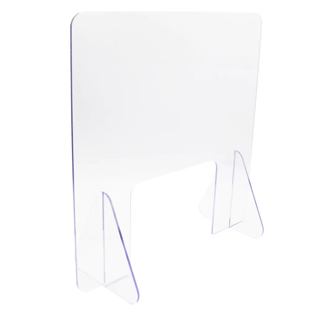 

Sneeze Guard Shield Barrier Panel Desktop Freestanding Protective Screen Divider for Countertop Students Employees Customers