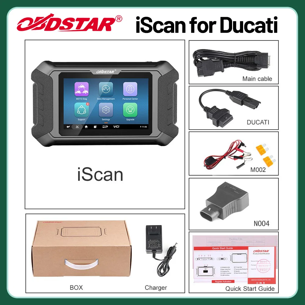 

OBDSTAR iScan for DUCATI Motorcycle Diagnostic Scan Tool and Key Programmer Support IMMO Programming Service Light Reset Tool