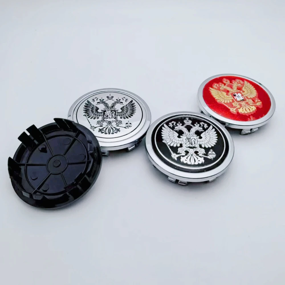 

4pcs 75MM Clip 65MM Russian Coat of Arms Logo Emblem Car Wheel Center Caps Wheels Hub Cap Rim Hubcaps Dust Cover Car Accessories