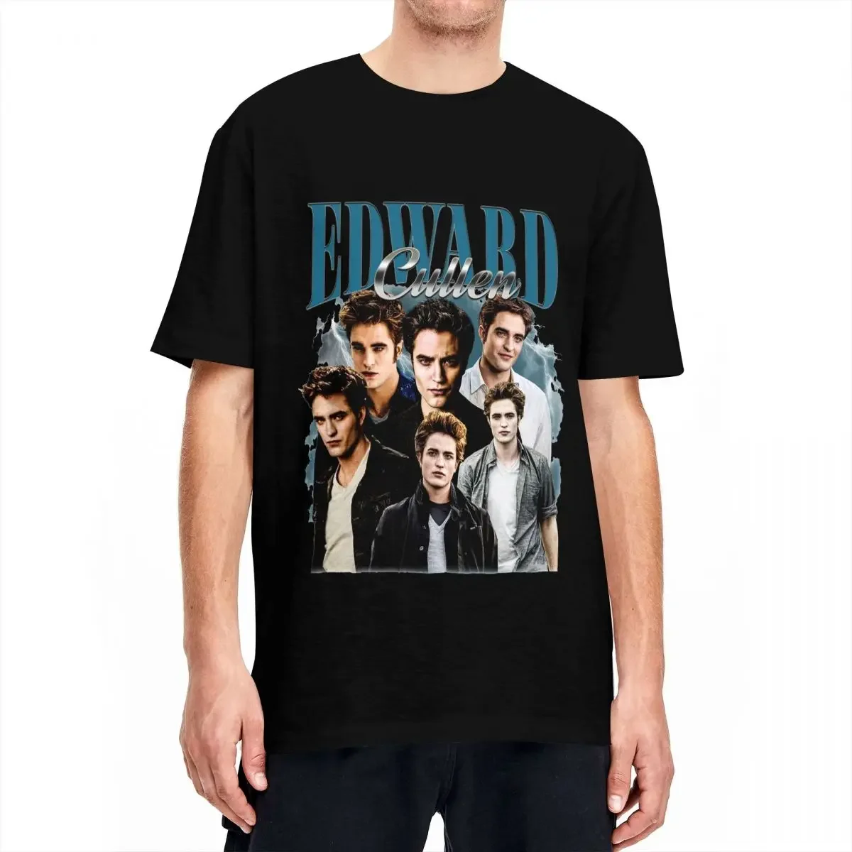 

Retro Vintage Edward Cullen Retro 90 omaggio Twilight T Shirt uomo girocollo manica corta top Robert Pattinson 100% cotone top