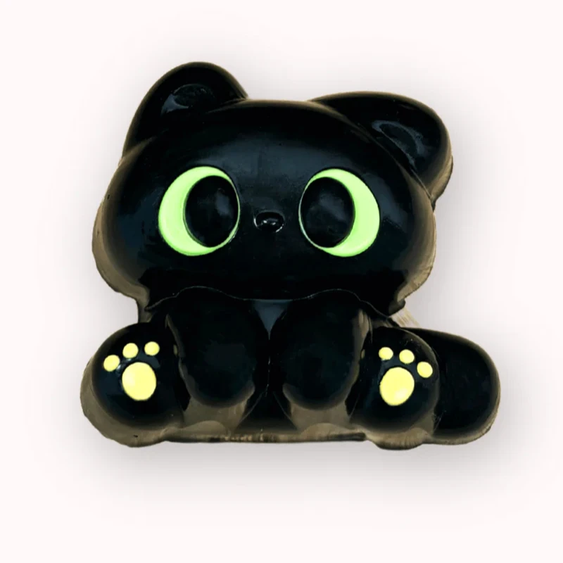 

Food Grade Silicone Black Cat Handmade Taba Squishy Toy