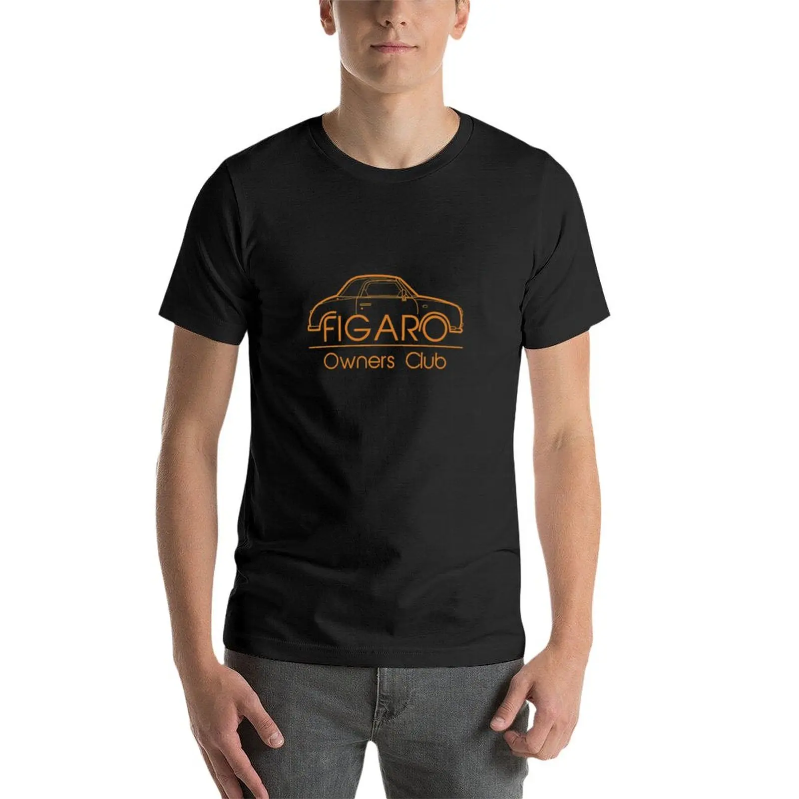 Figaro Owners Club - Orange Logo T-Shirt quick-drying tees graphic t shirts hippie clothes plain white t shirts men