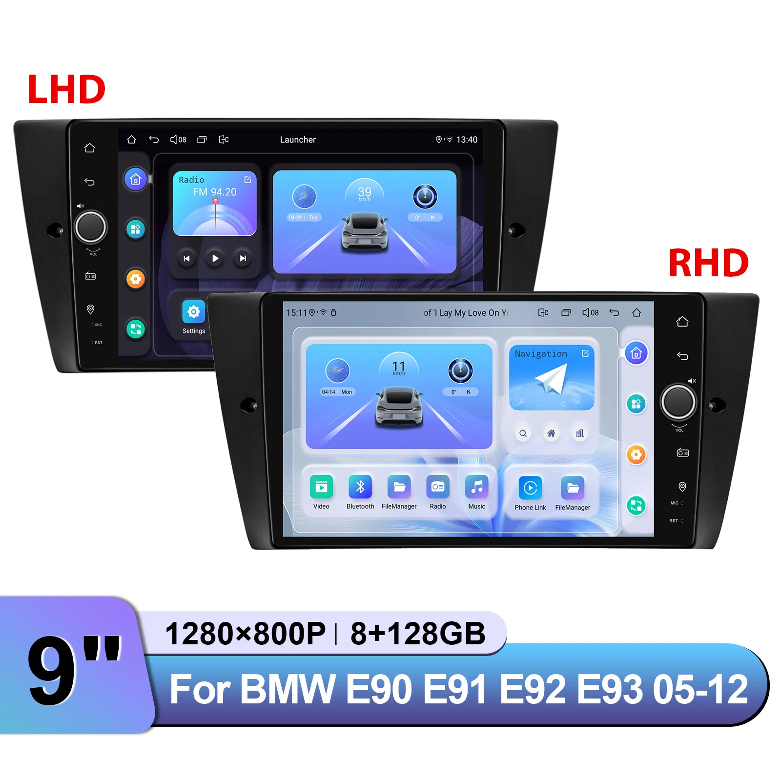 9-дюймовая автомобильная стереосистема Sat Nav Android Auto, обновление для BMW 3 серии E90 E91 E92 E93 318i 320i 2005-2012, держите рулевое управление