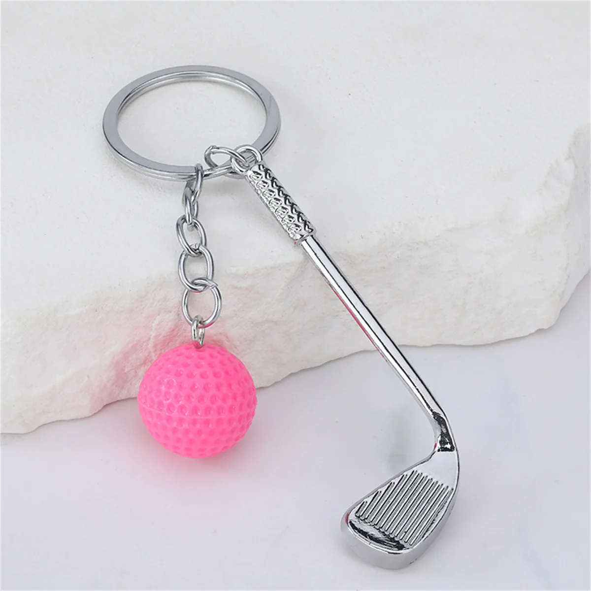 Simulations-Golf-Schlüsselanhänger-Tasche, personalisierter Anhänger, Mini-Sportausrüstung, Ballzubehör, Freundschafts-, Paar-, Party- und Urlaubsgeschenk – Detail 3